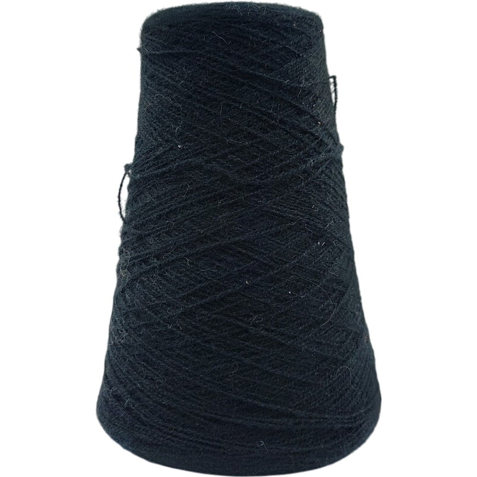 Vintage Templon Black 2/24 70/30 O/W Weaving Knitting Yarn Cone