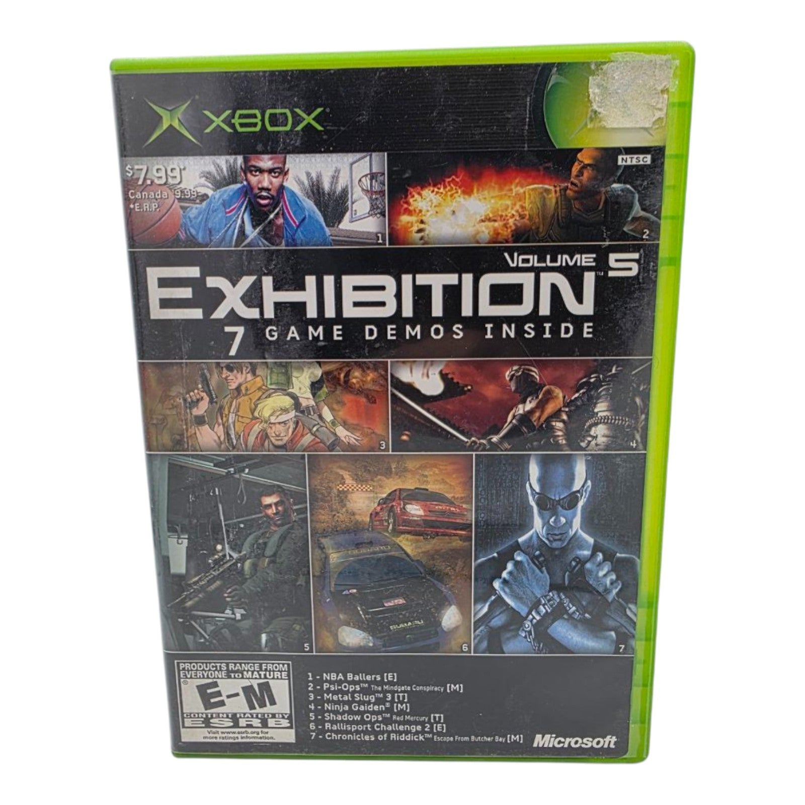 Xbox Exhibition Demo Disc Volume 5 Complete 2004 7 Game Demos Microsoft