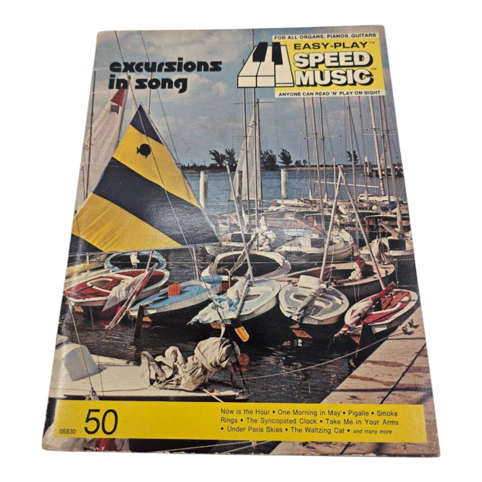 Easy-Play Speed Music 50 Excursions in Song for Organs Pianos Guitars Vintage