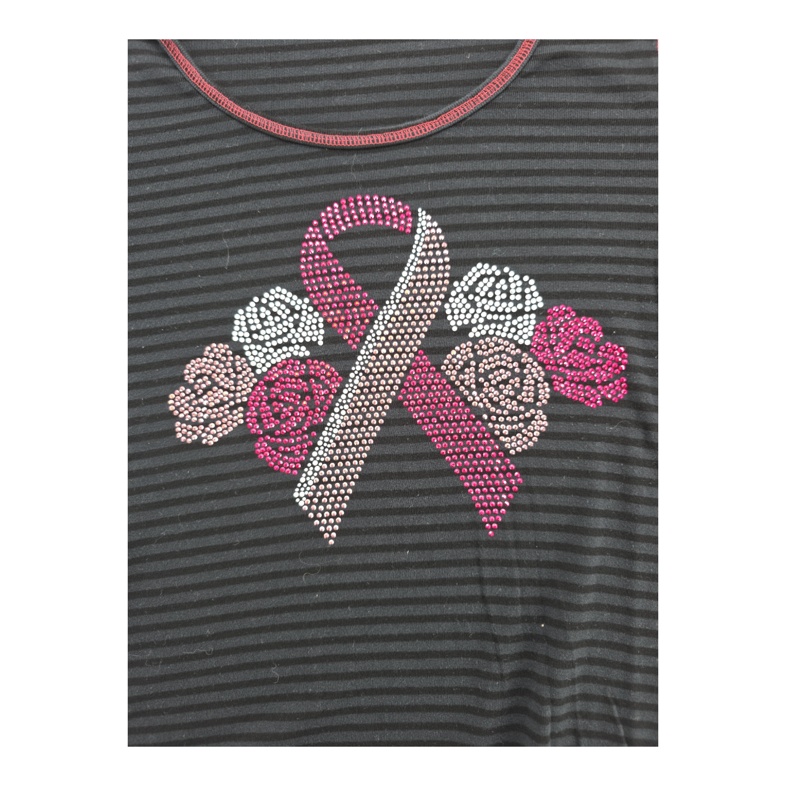 One World Live and Let Live Black Breast Cancer Ribbon Long Sleeves Shirt L