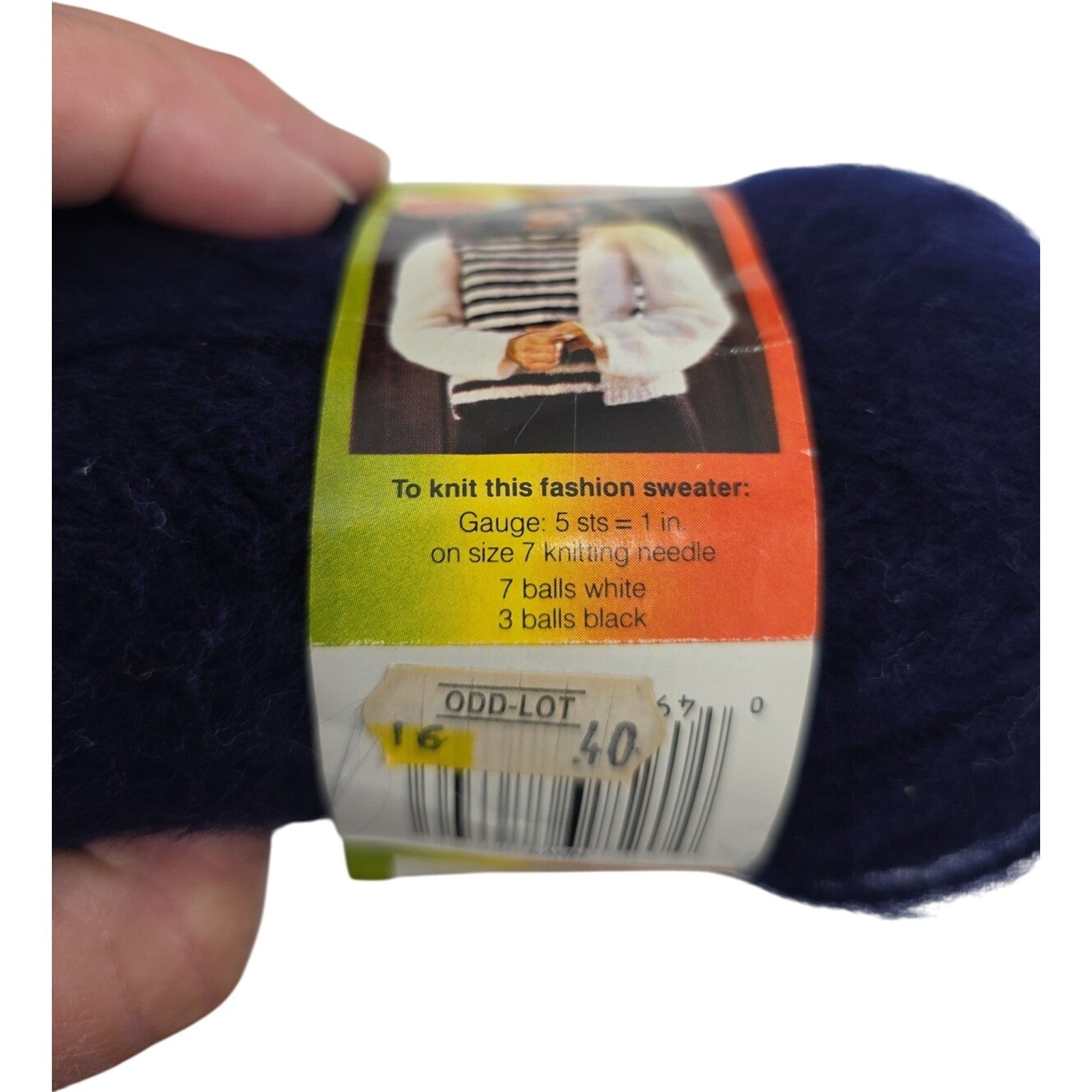 Vintage Super Soft 3 Knit Crochet Craft 3 Ply Sport Yarn Navy 7630 Lot of 30
