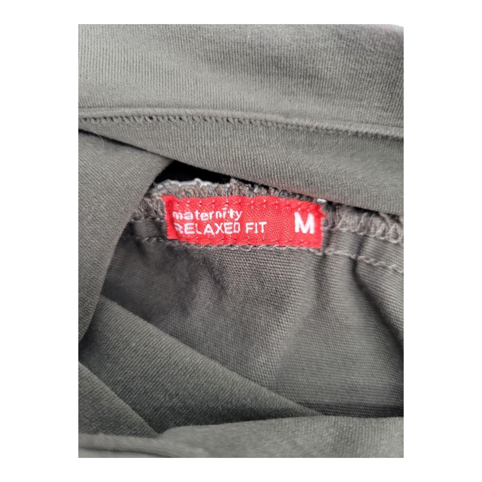 Hot Kiss Maternity Relaxed Fit Knit Waistband Cargo Pants Olive Green Size M