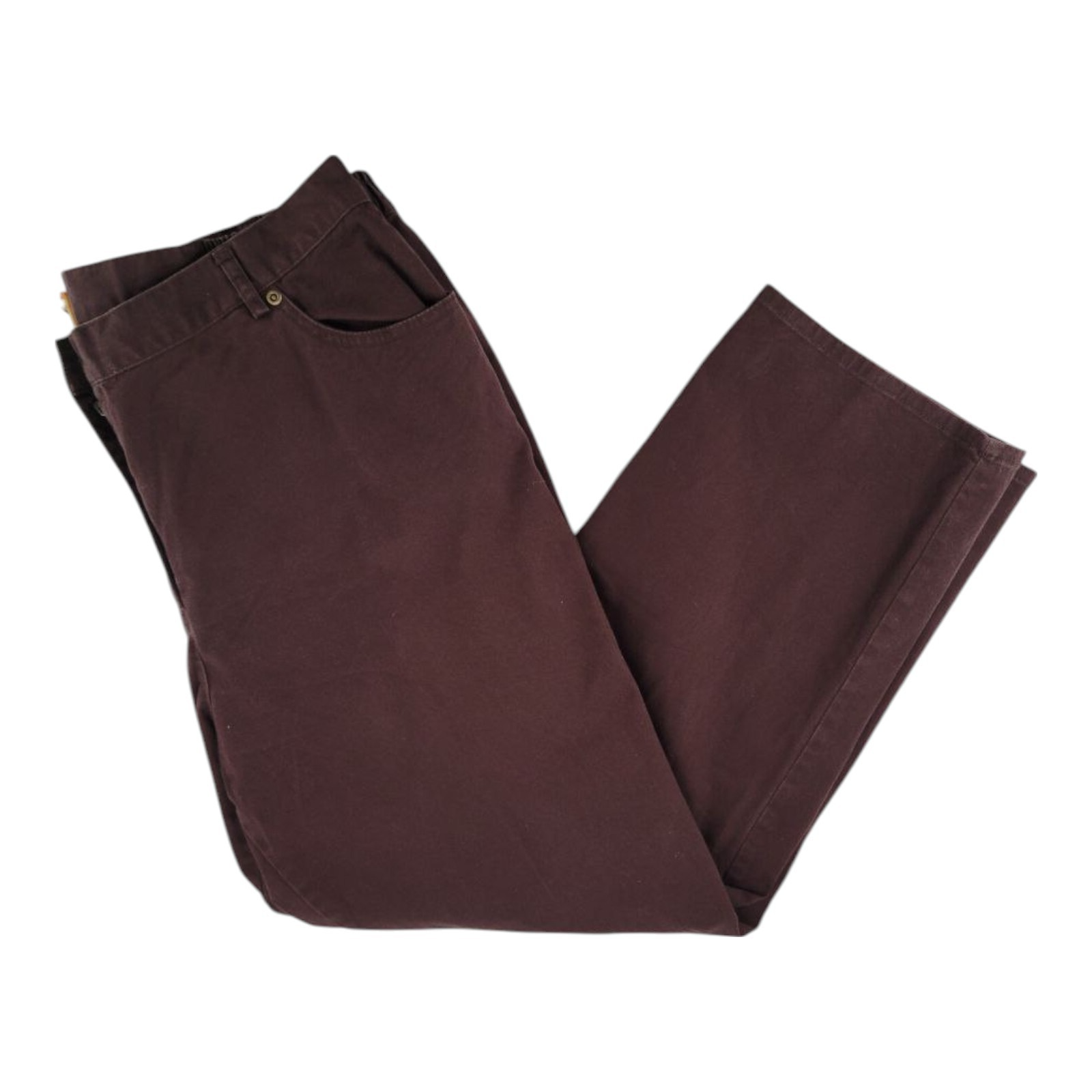 Ruby Rd Petite Straight Leg Stretch Pants Brown Cotton Blend Size 16P