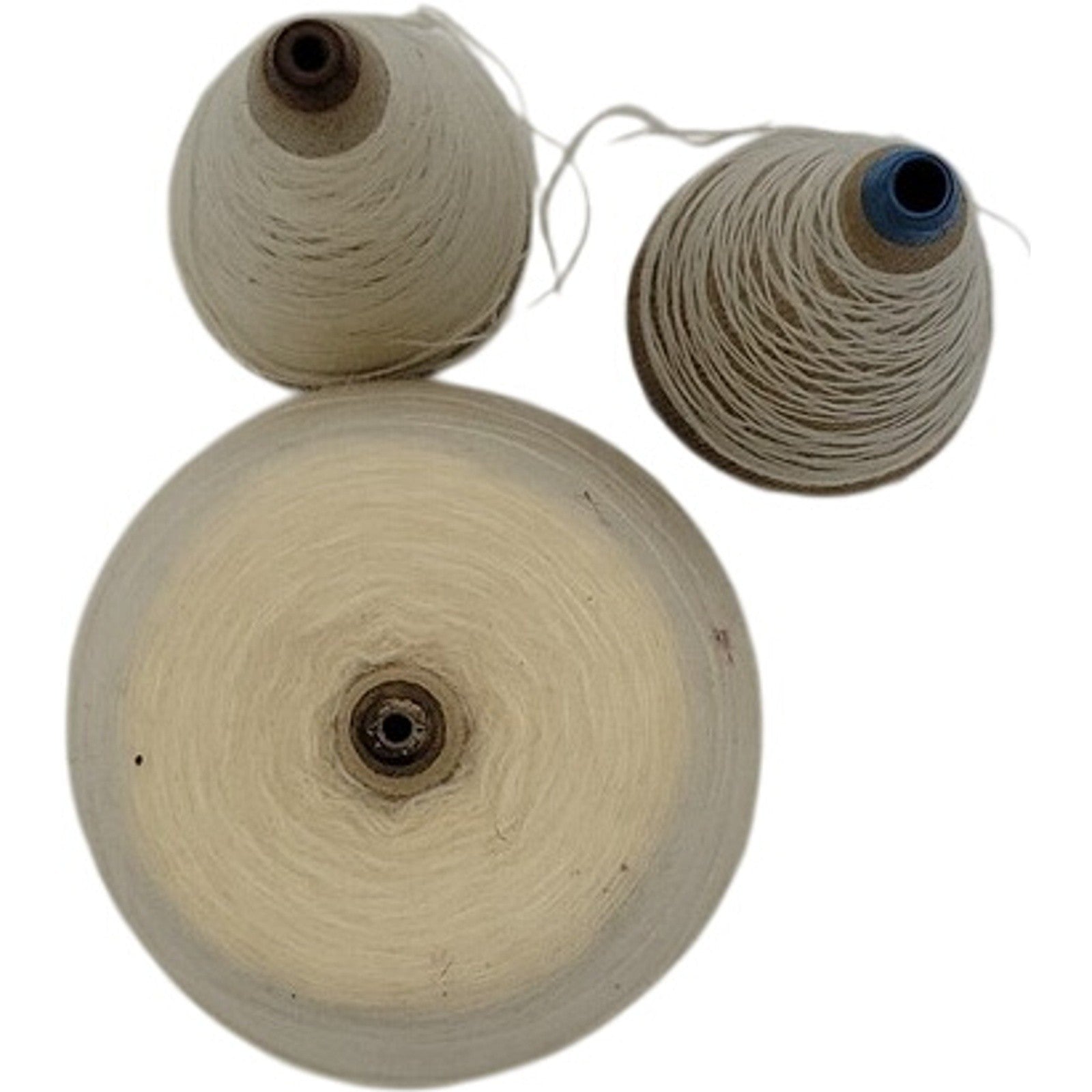 Vintage Templon 2/24 Wool Blend 70/30 Ivory Yarn Cone Lot S-71747 Lot of 3