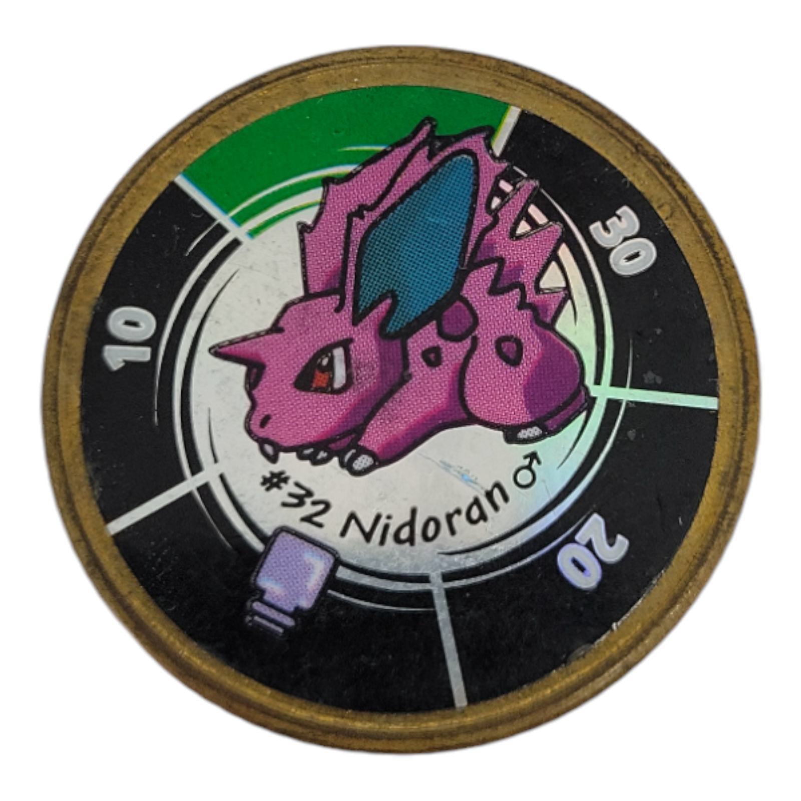 1999 Vintage Nintendo Hasbro Pokemon Battle Coin Gold Nidoran #32