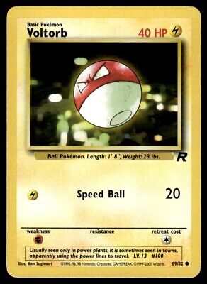 Pokemon TCG Team Rocket Voltorb 2000 Basic Common #69 Lightly Played Card