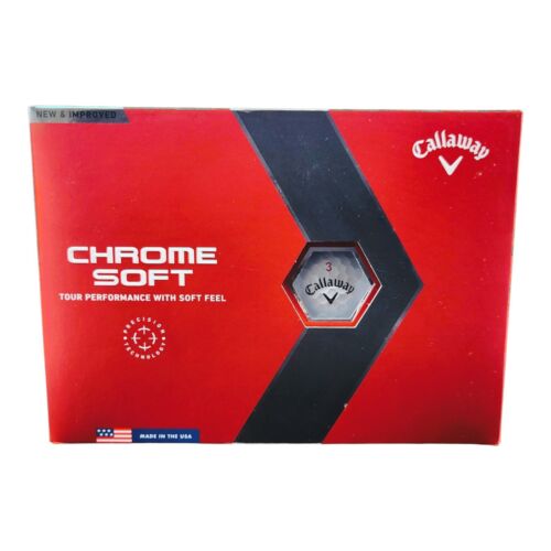 Callaway Chrome Soft Tour Performance 12 Pack White Golf Balls Soft Feel 2022