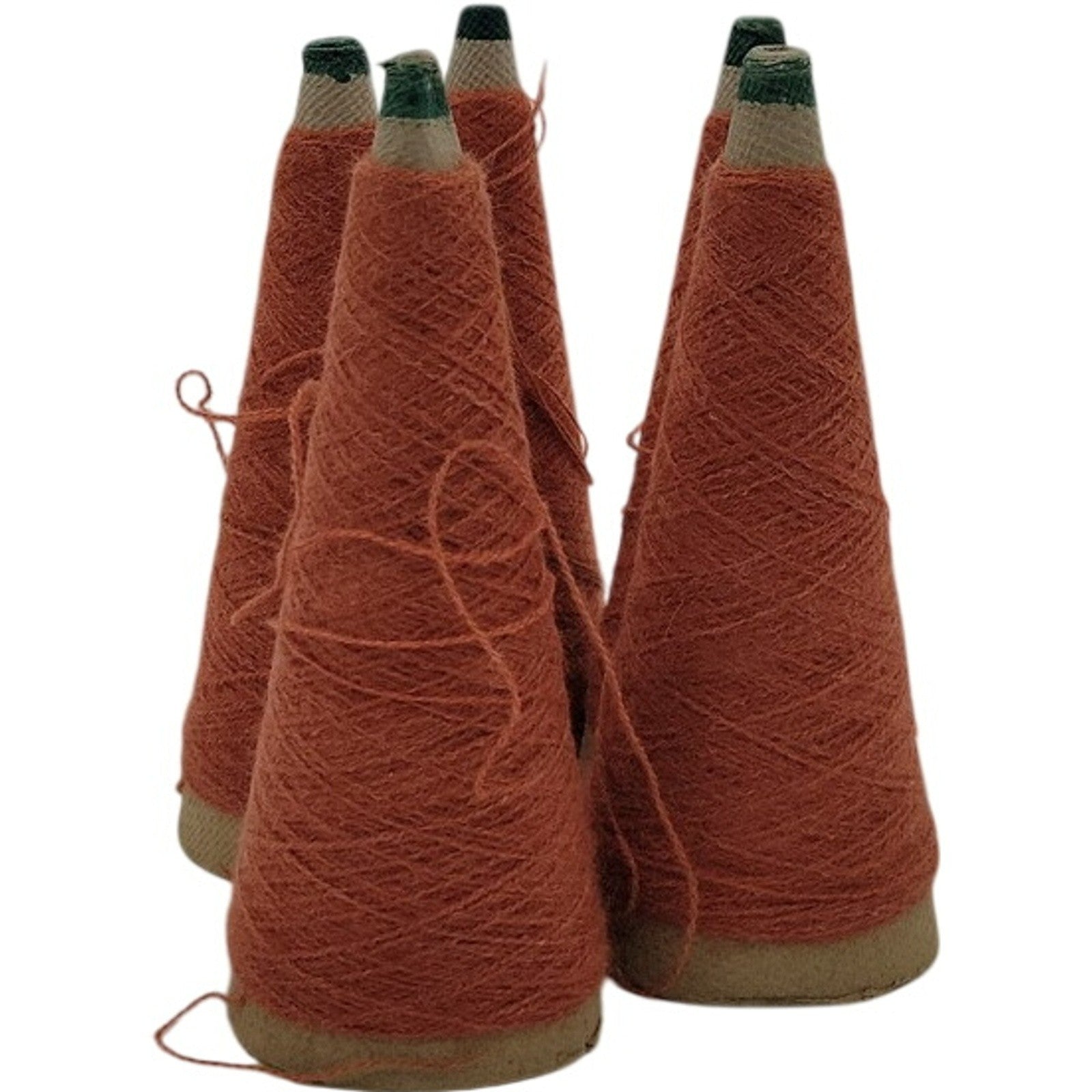 Vintage 1980s Templon 2/24 Yarn Cone DK Spice Heather Lot of 5