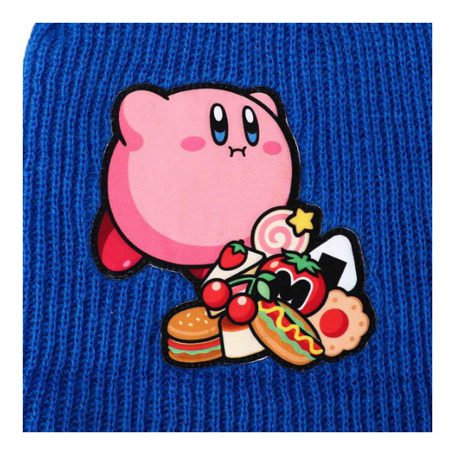 Bioworld Kirby Snack Time Peek-a-Boo Royal Blue Cuffed Beanie Hat