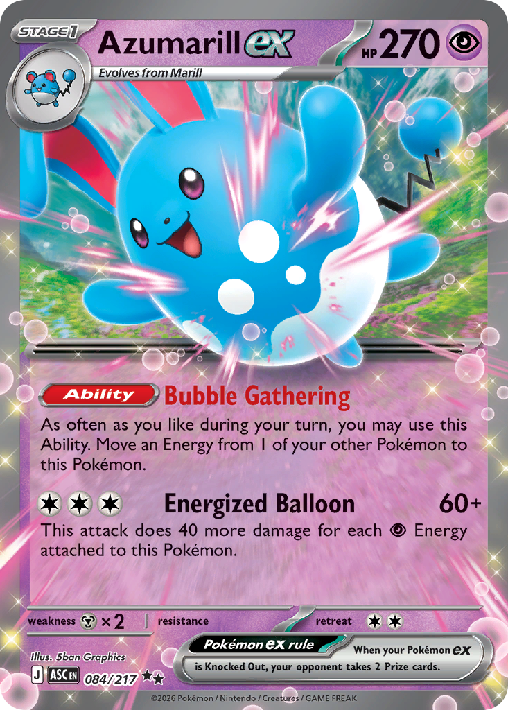Azumarill ex 84/217 Ascended Heroes