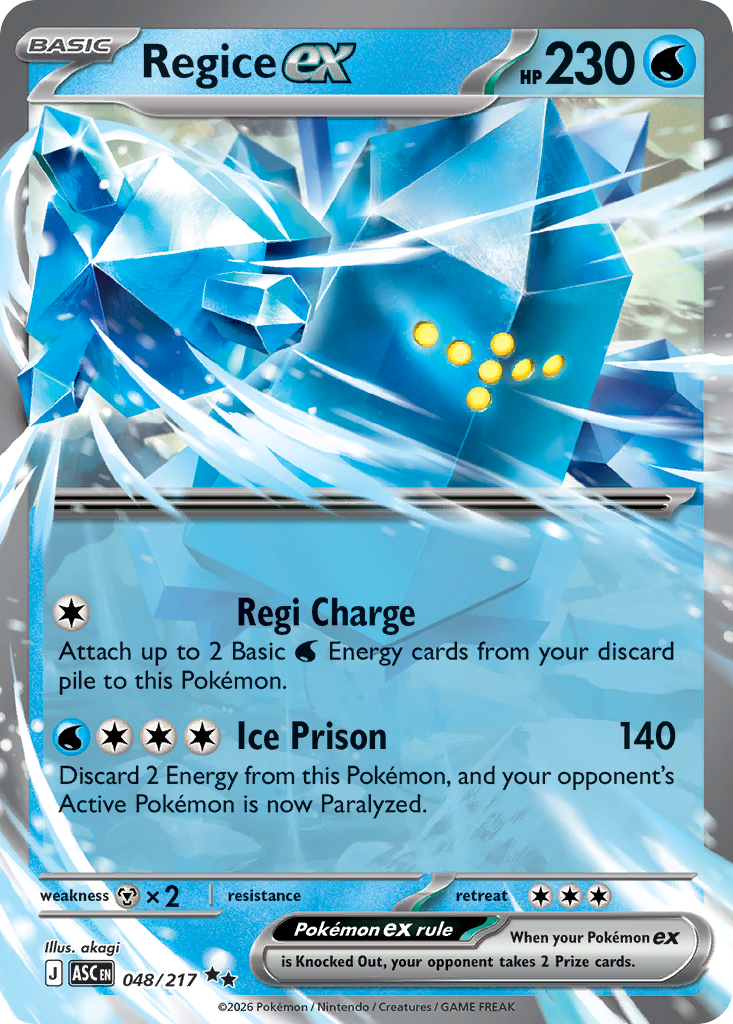 Regice ex 48/217 Ascended Heroes