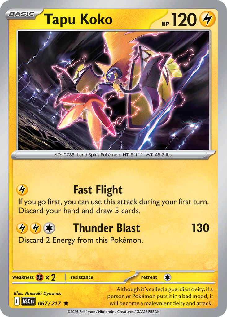 Tapu Koko 67/217 Ascended Heroes