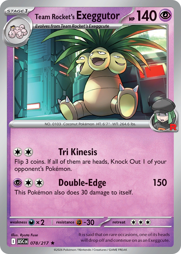 Team Rocket's Exeggutor 78/217 Ascended Heroes