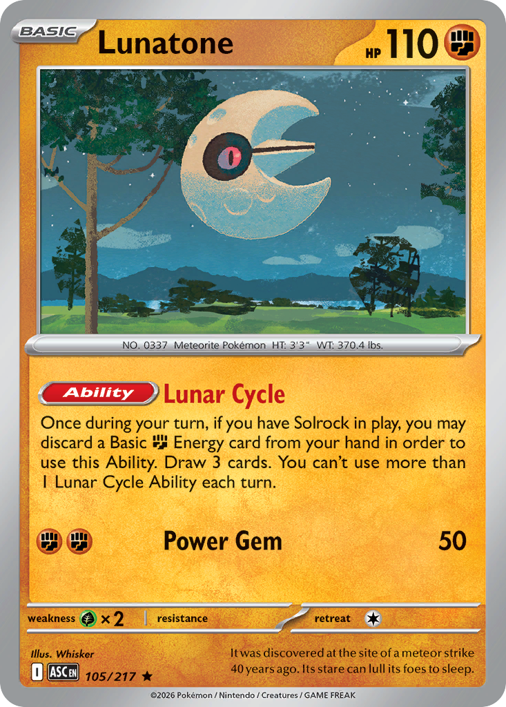 Lunatone 105/217 Ascended Heroes