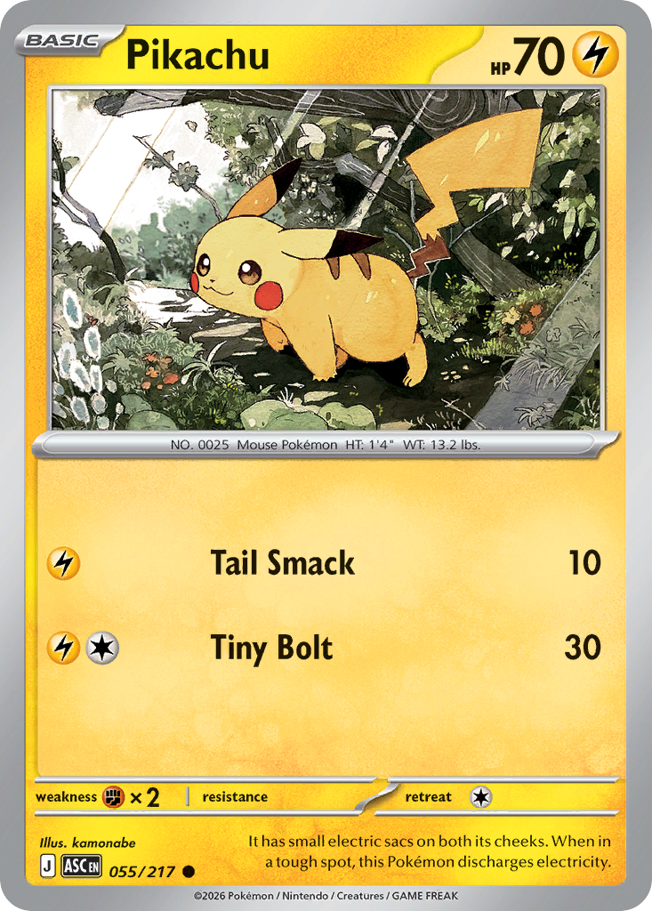 Pikachu 55/217 Ascended Heroes