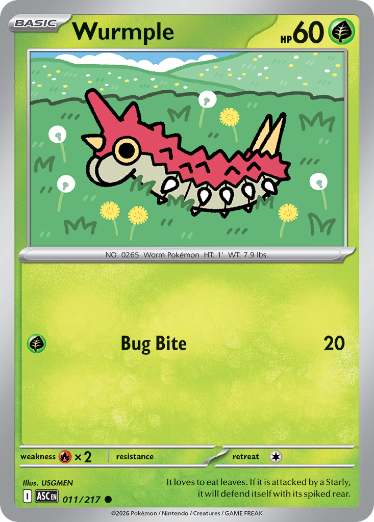 Wurmple 11/217 Ascended Heroes
