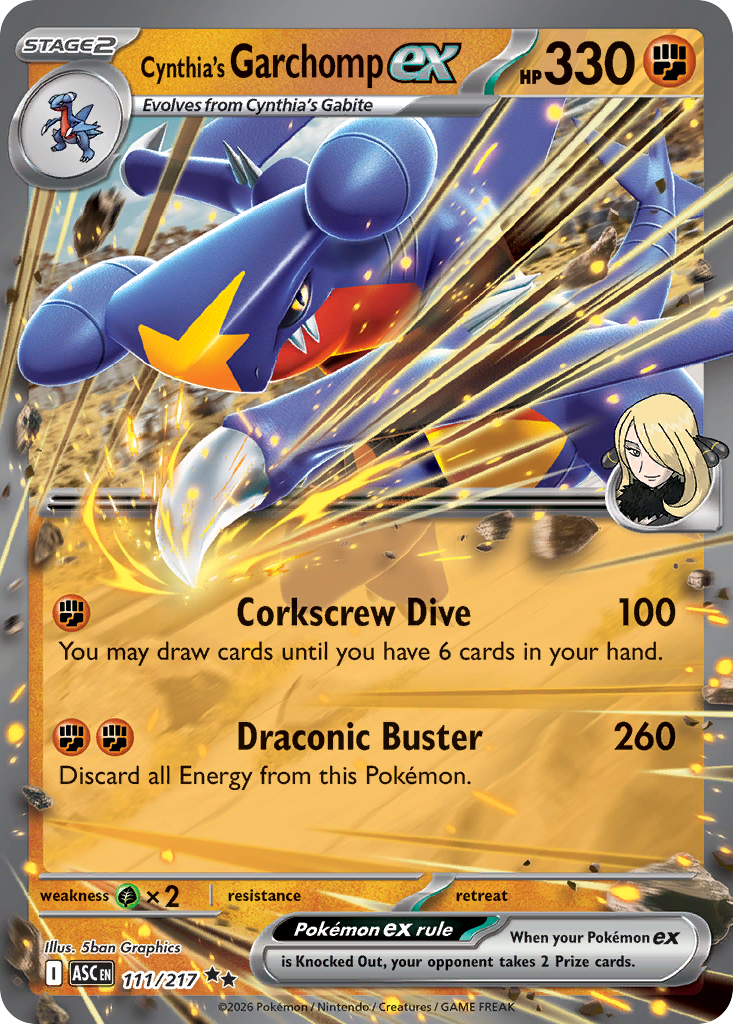 Cynthia's Garchomp ex 111/217 Ascended Heroes