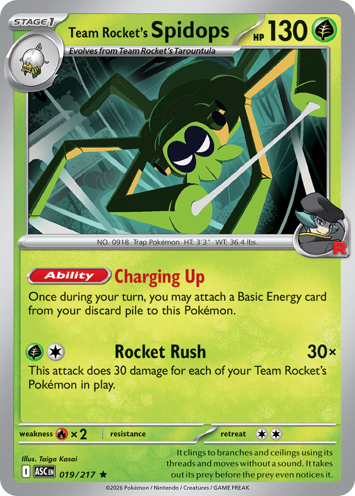 Team Rocket's Spidops 19/217 Ascended Heroes