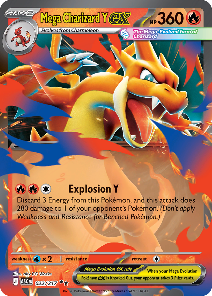 Mega Charizard Y ex 22/217 Ascended Heroes