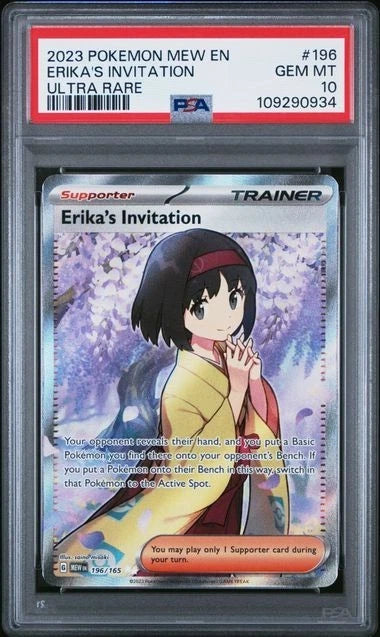 2023 ERIKA'S INVITATION 196/165 POKEMON SCARLET & VIOLET MEW EN 151 PSA 10