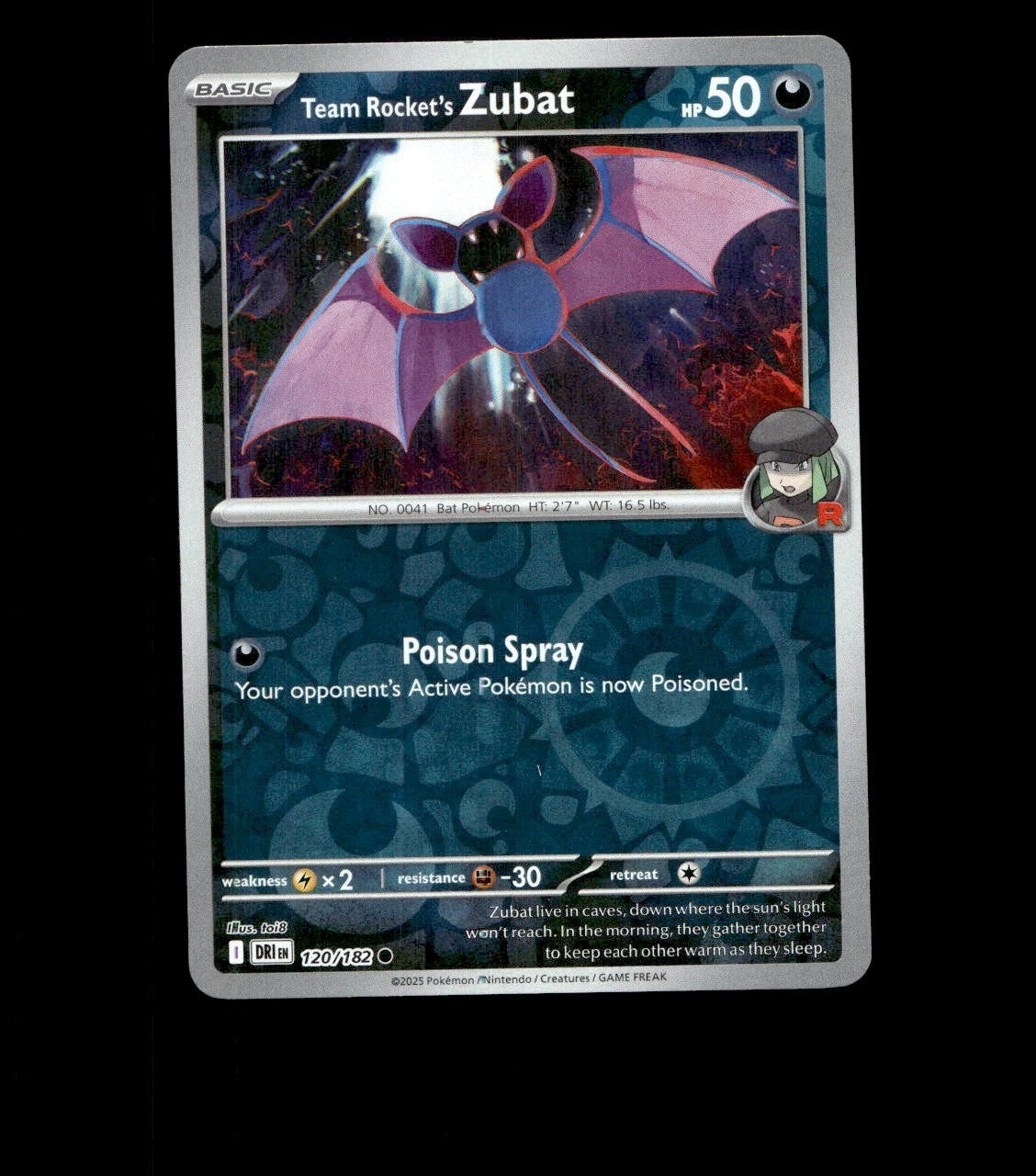 Team Rocket’s Zubat – 120/182 – Destined Rivals – Reverse Holo Near Mint