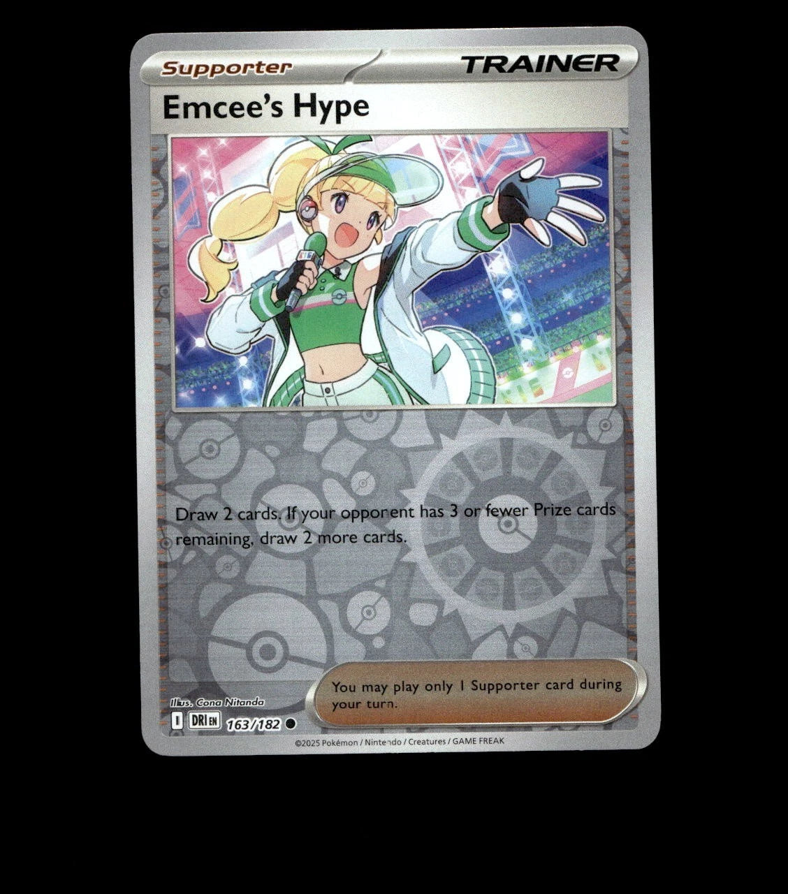Emcee’s Hype – 163/182 – Destined Rivals – Reverse Holo Near Mint