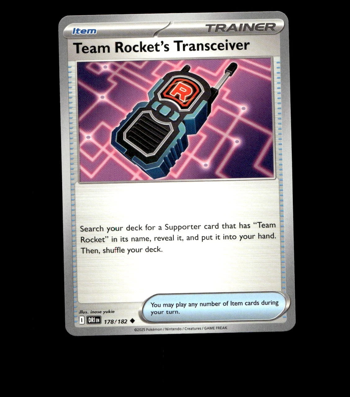 Team Rocket’s Transceiver – 178/182 – Destined Rivals – Non Holo Near Mint TCG