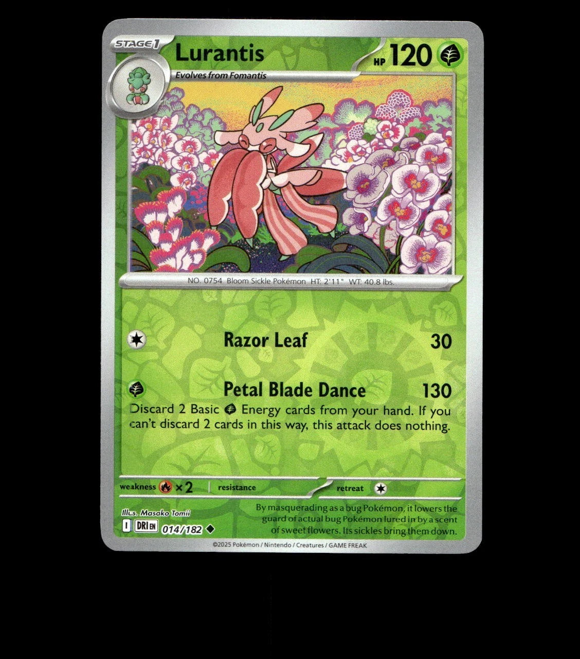 Lurantis – 014/182 – Destined Rivals – Reverse Holo Near Mint