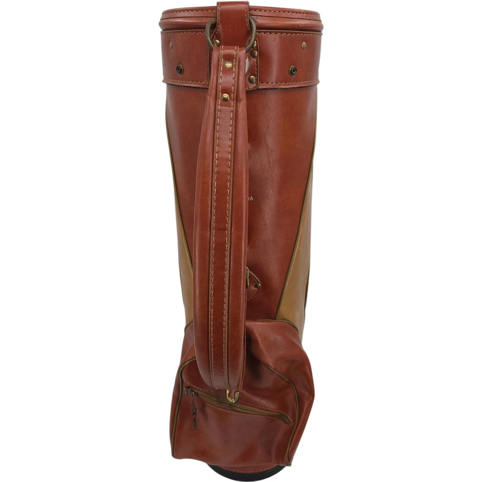 Palmer ProGroup Inc Vintage Brown Leather Golf Bag 15-Way Divider Cart Bag