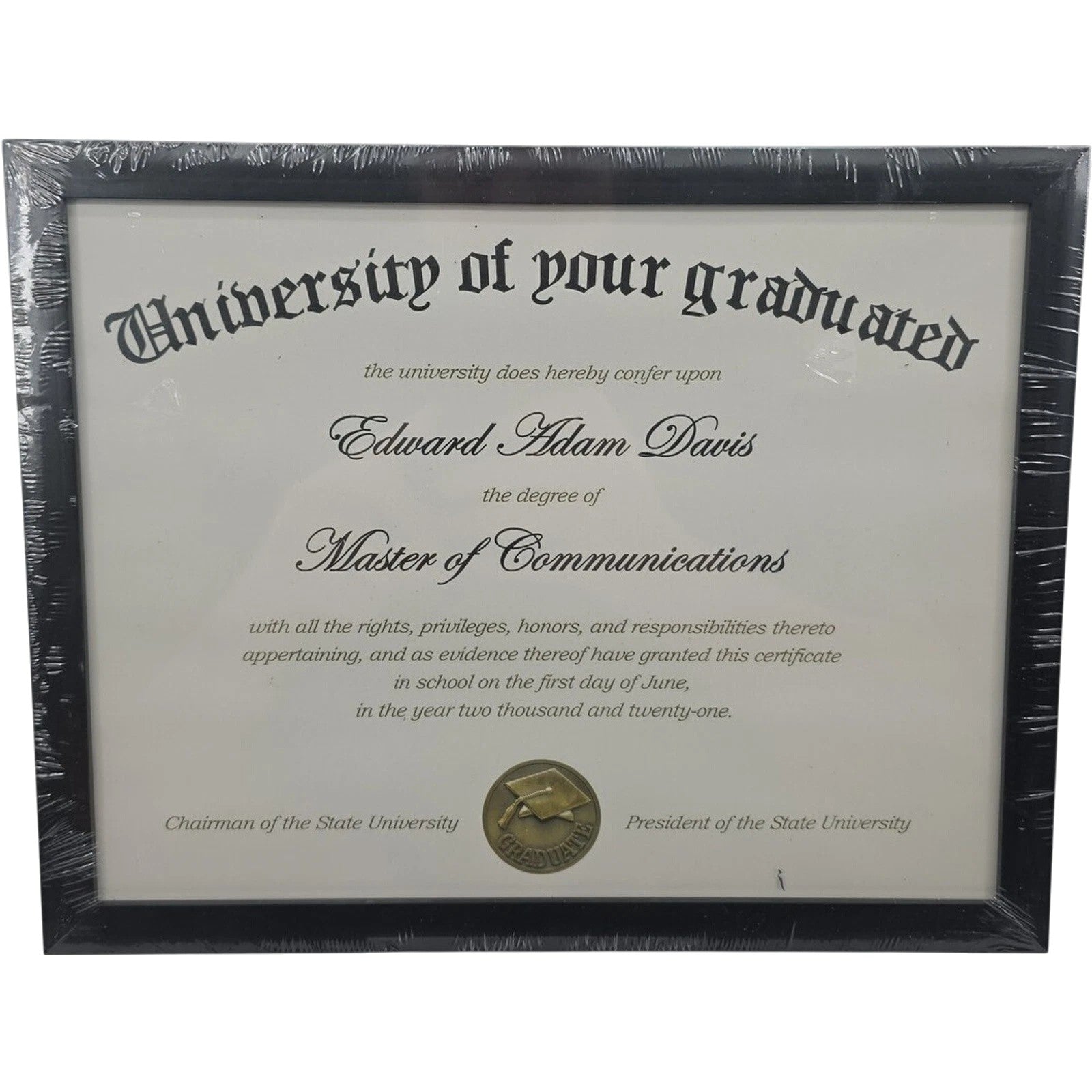 12x9.5 Certificate Frame Black Document Diploma Award Display Holder