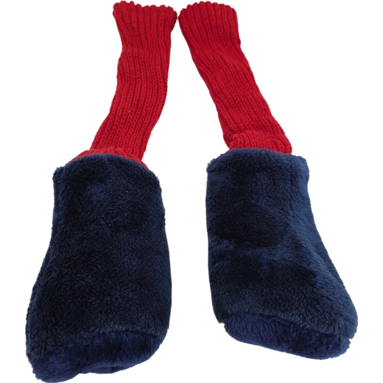 Navy Red Knit Golf Club Headcovers Set of 2 Driver 1 and 5 Fairway Wood Covers