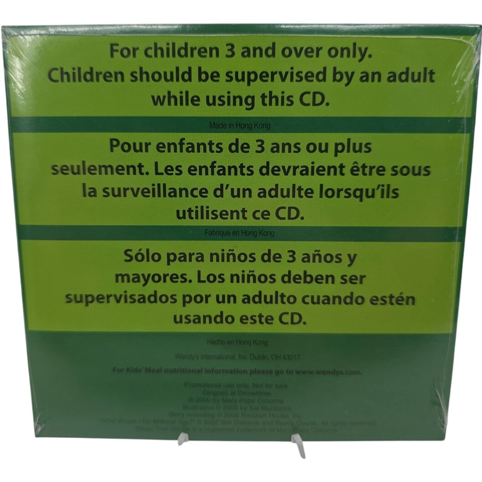 Magic Tree House Dingoes at Dinnertime Wendy's Kids Meal Audiobook #20 CD ROM