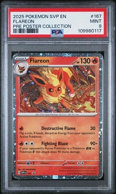 POKEMON FLAREON VAPOREON JOLTEON BLACK STAR PROMO COSMOS HOLO Sequential PSA 9