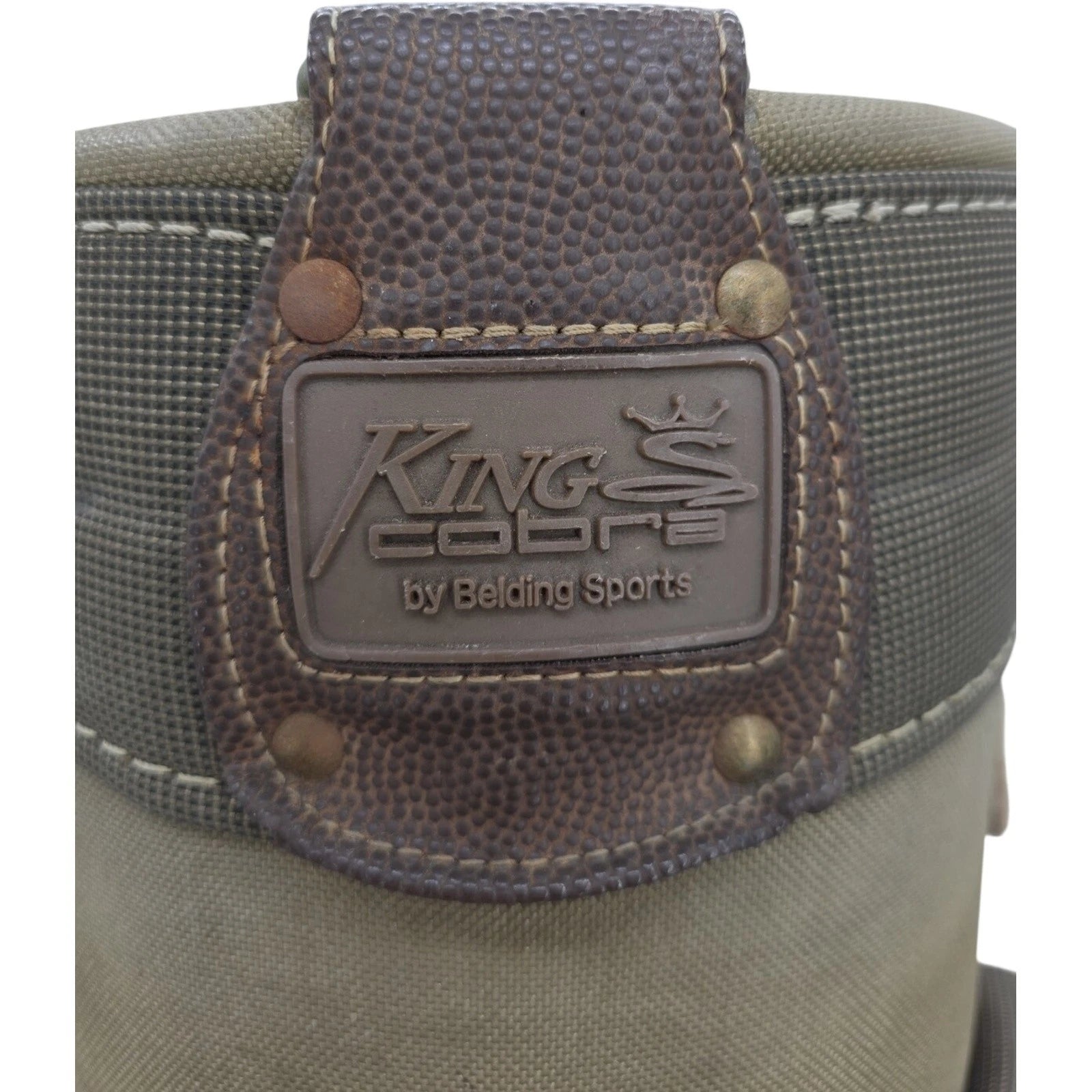 King Cobra Outback by Belding Sports 6 Way Green Brown Golf Stand Carry Bag