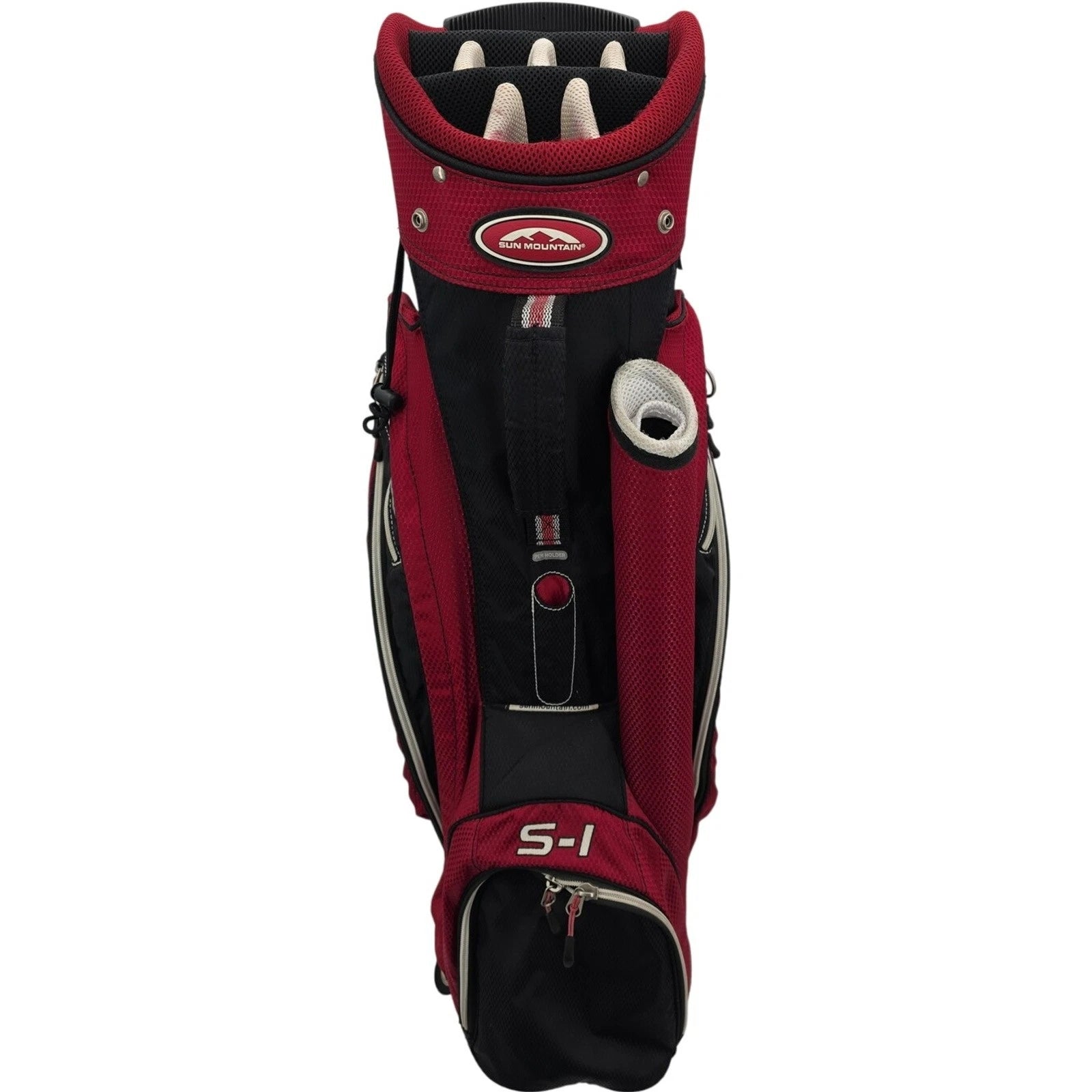 Sun Mountain 14 Divider Red Black Nylon Golf Club Bag With Carry Strap No Cover