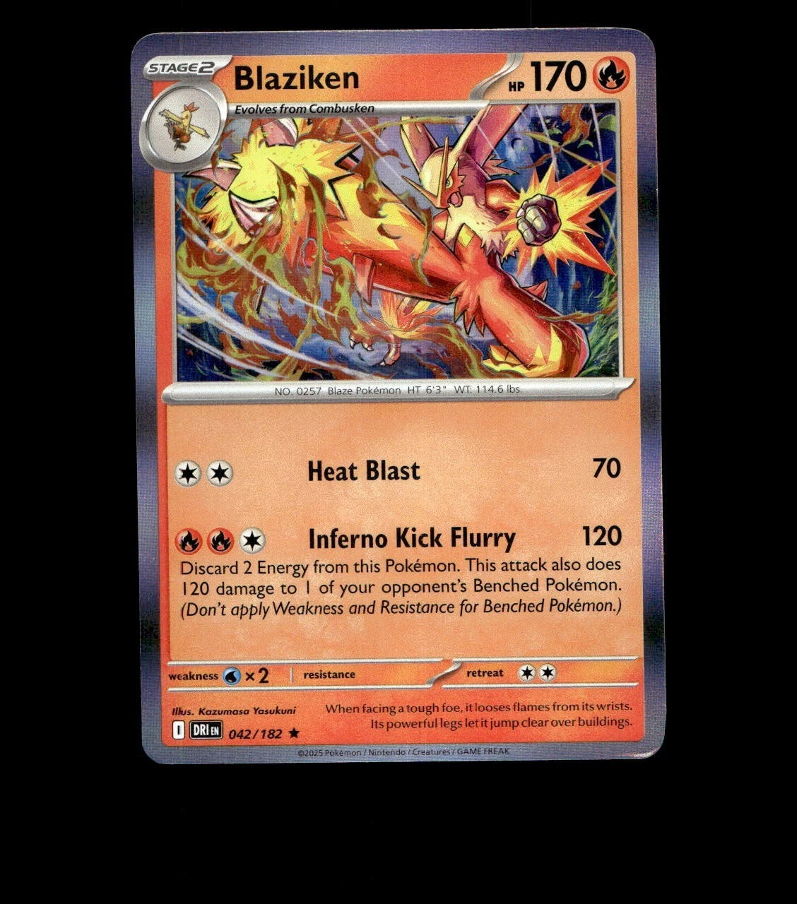 Blaziken – 042/182 – Destined Rivals – Holo Near Mint Pokemon Card TCG