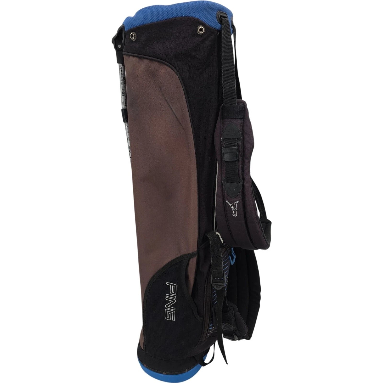 PING Stand Golf Bag Carry Dual Strap Brown Black Blue Lightweight 4-Way Top
