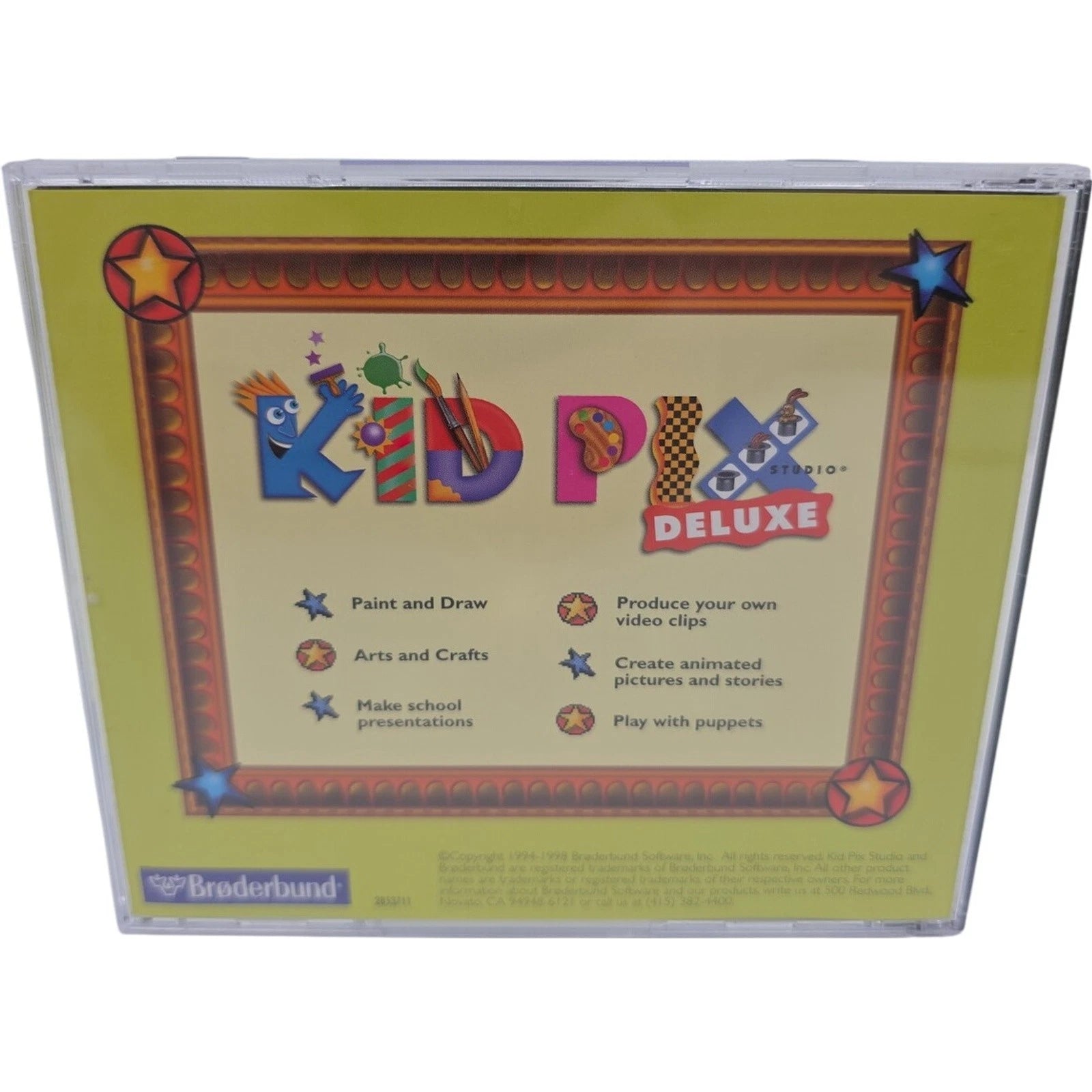 Kid Pix Deluxe Studio CD-ROM 1994- 1998 Broderbund Windows 95 And Macintosh