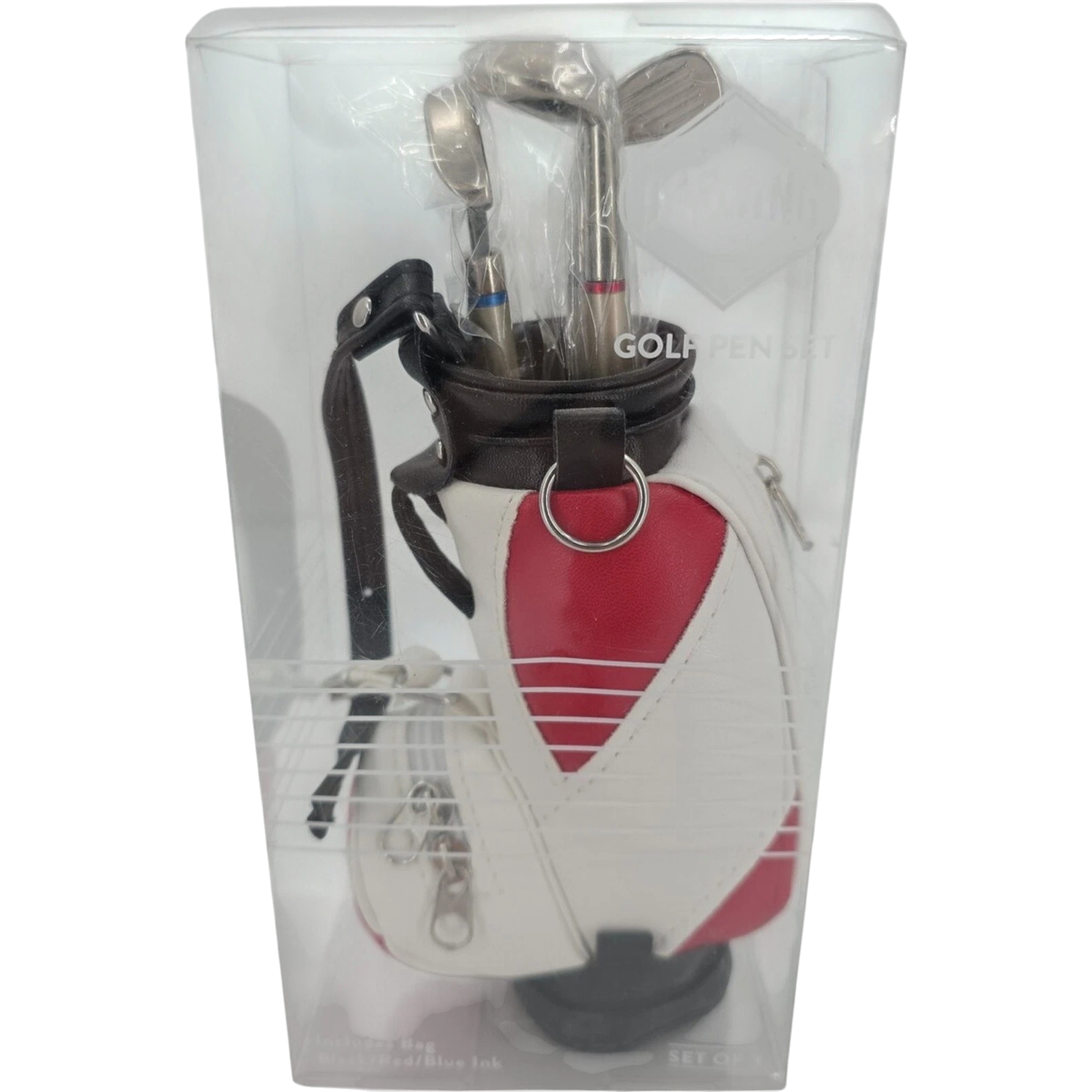 Dashing Golf Pen Set Mini Bag w/ 3 Club Pens Black Red Blue Ink Unused with Box