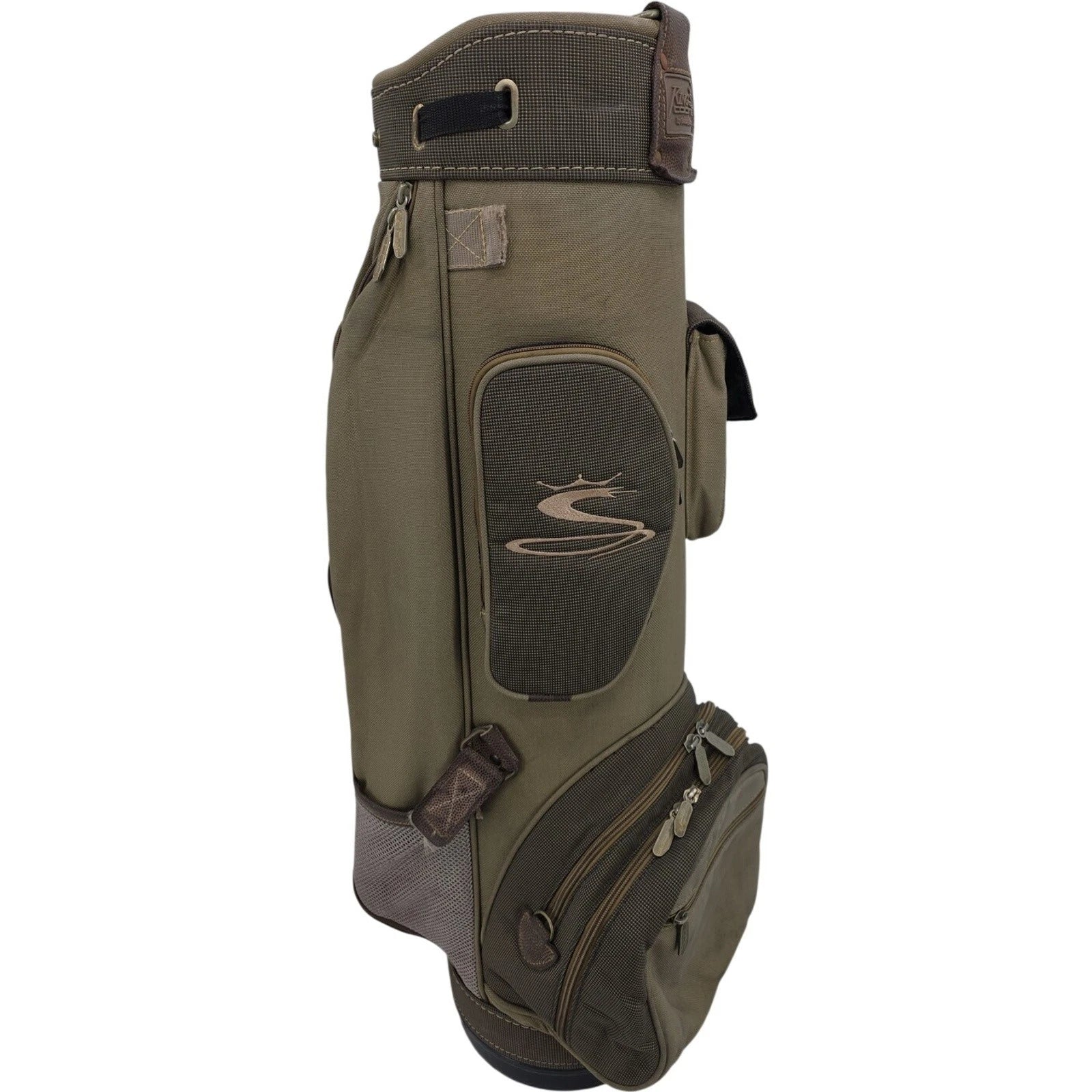 King Cobra Outback by Belding Sports 6 Way Green Brown Golf Stand Carry Bag