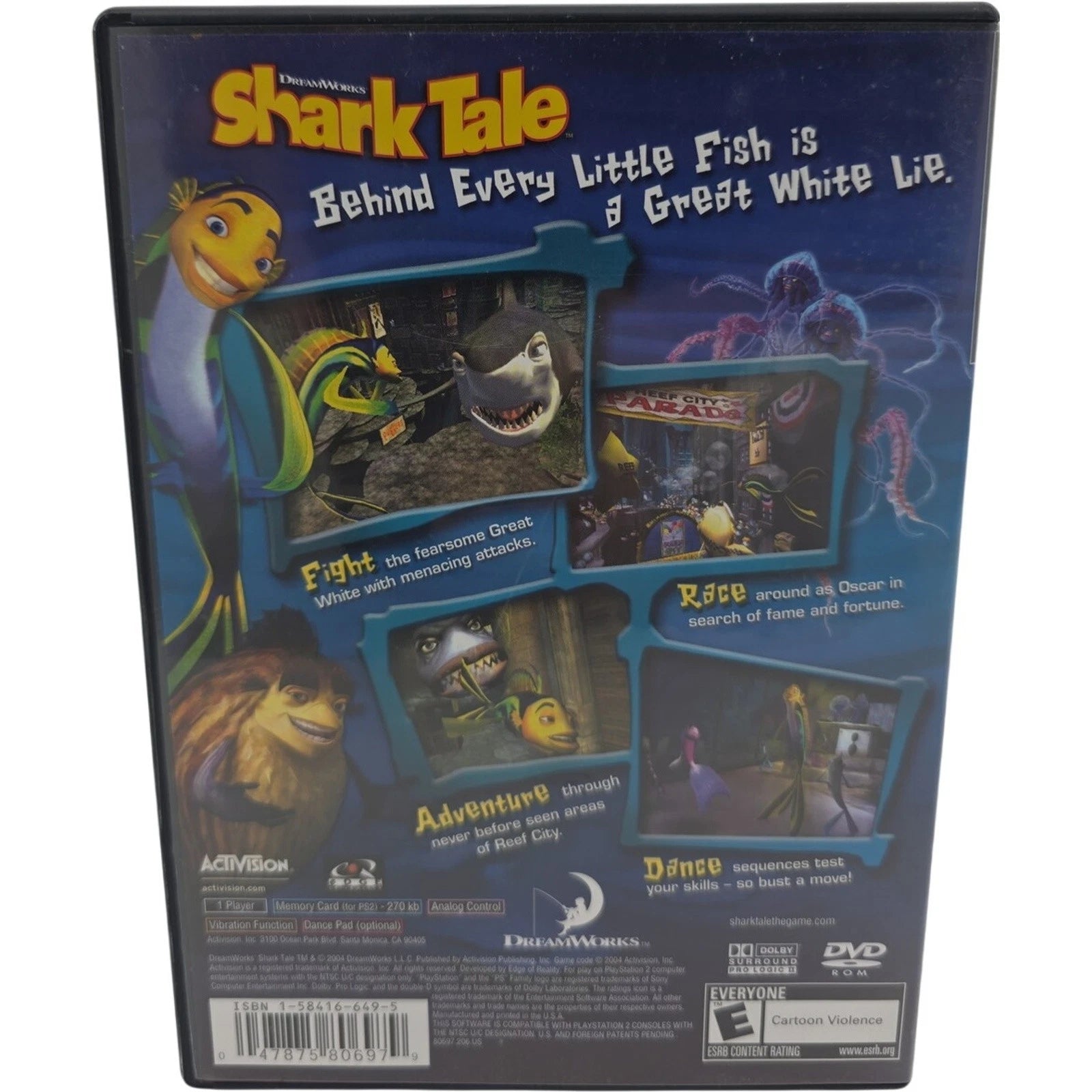 DreamWorks Shark Tale PlayStation 2 PS2 Activision 2004 Tested