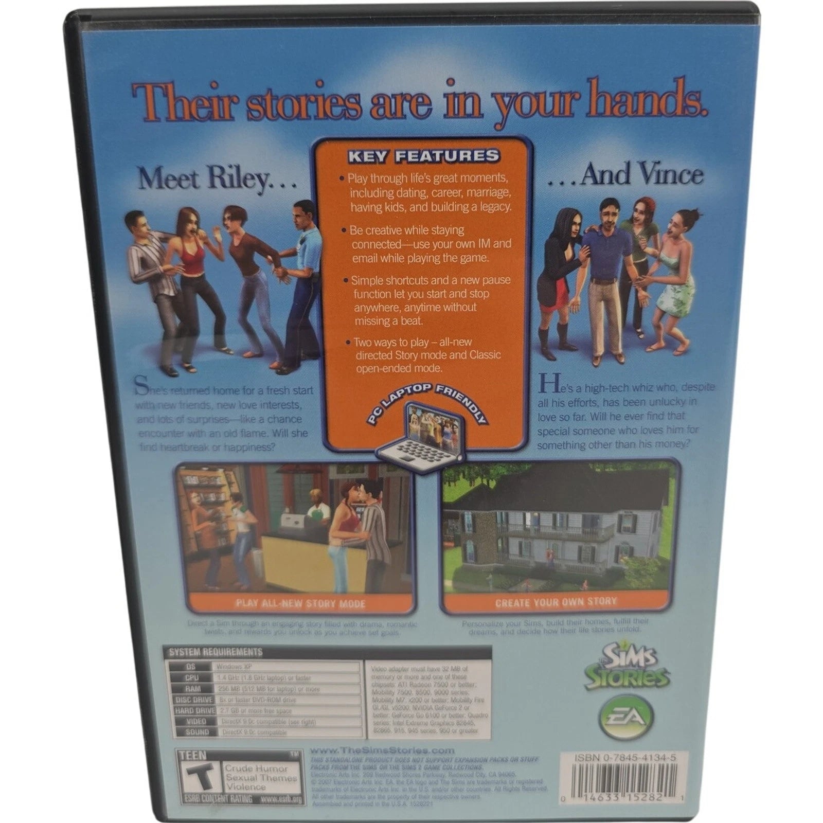 Sims Life Stories PC DVD ROM EA Games 2007 Tested