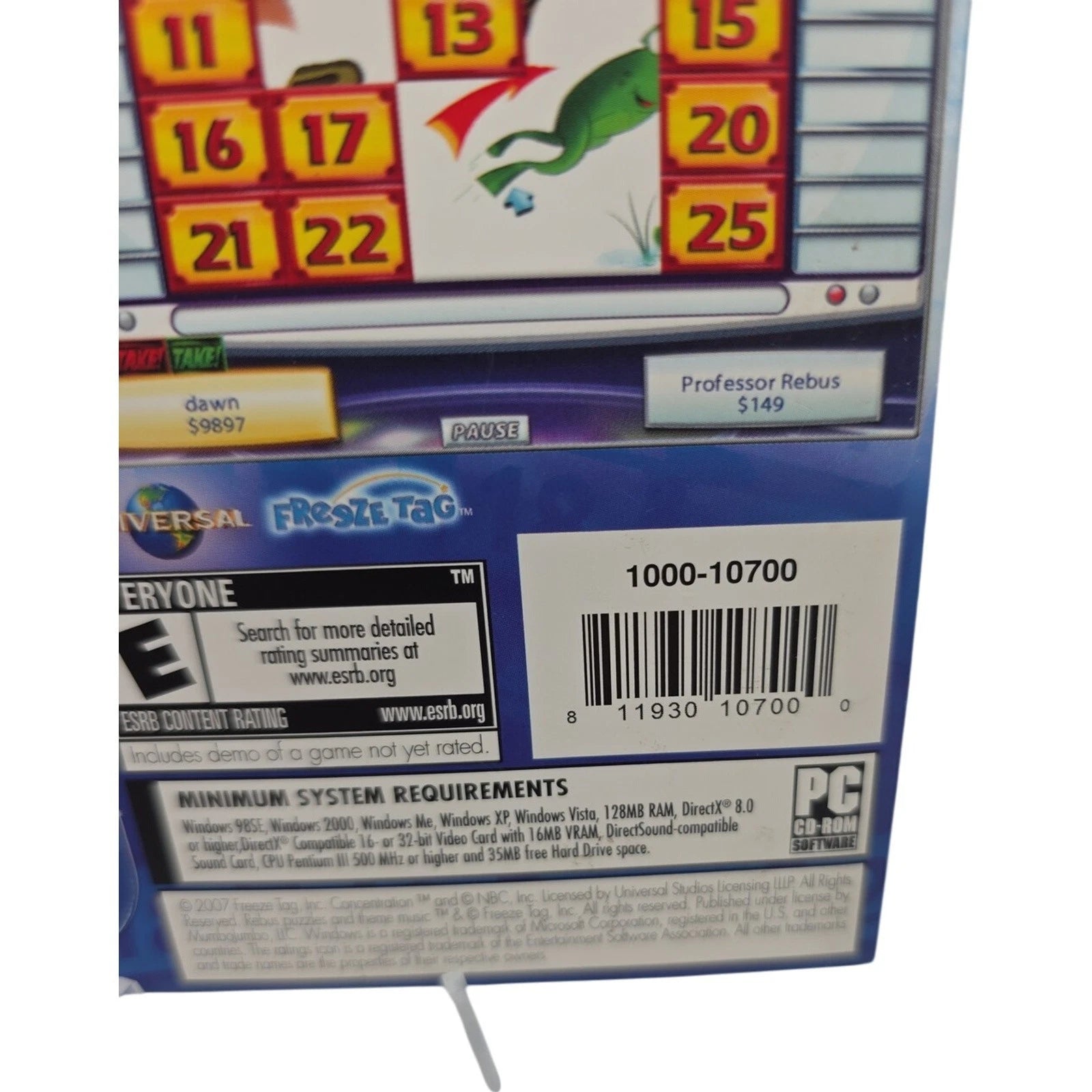 Video Game PC Concentration The Classic Game Of Mix And Match 2007 Mumbo Jumbo