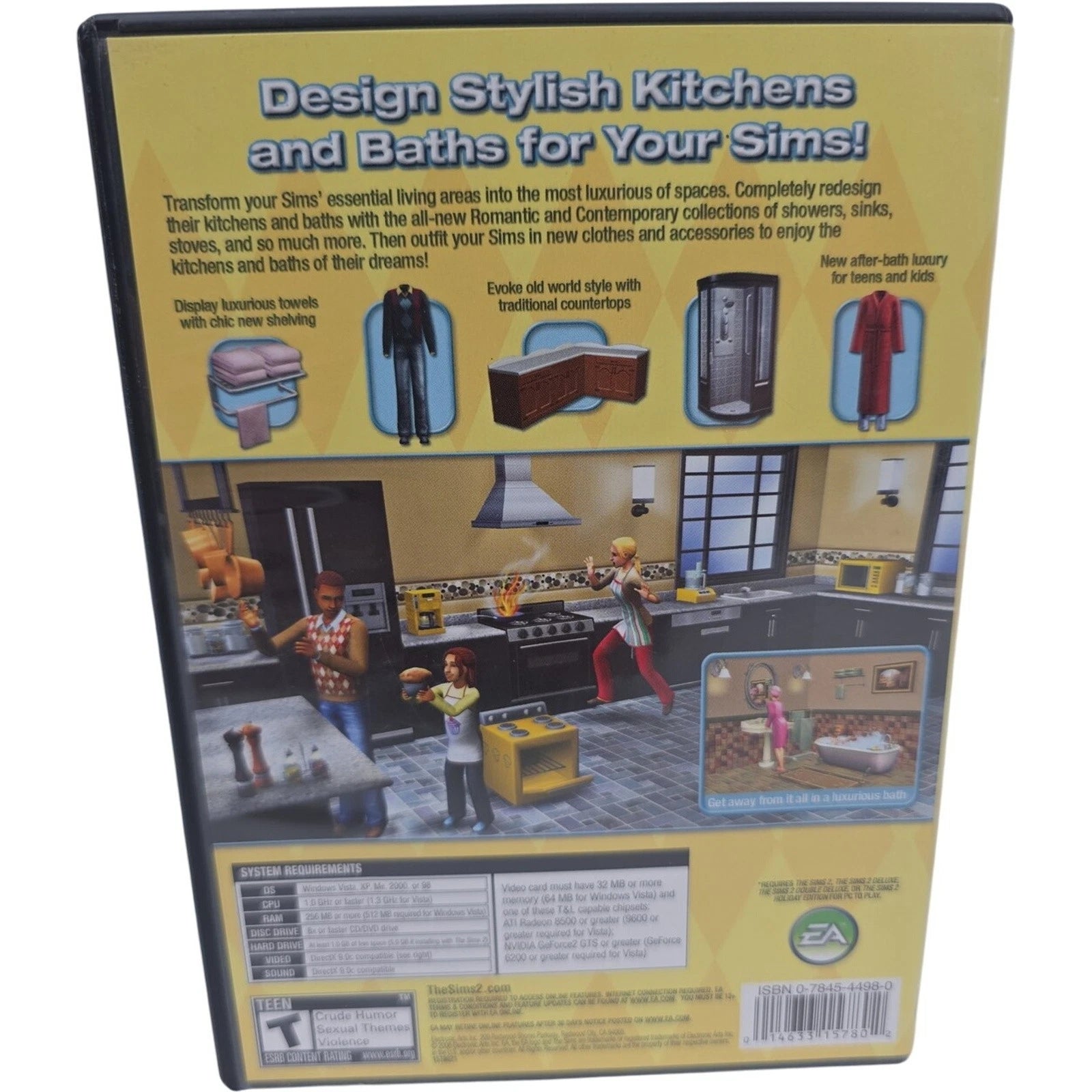 Sims 2 Kitchen & Bath Interior Design Stuff PC CD ROM EA 2008