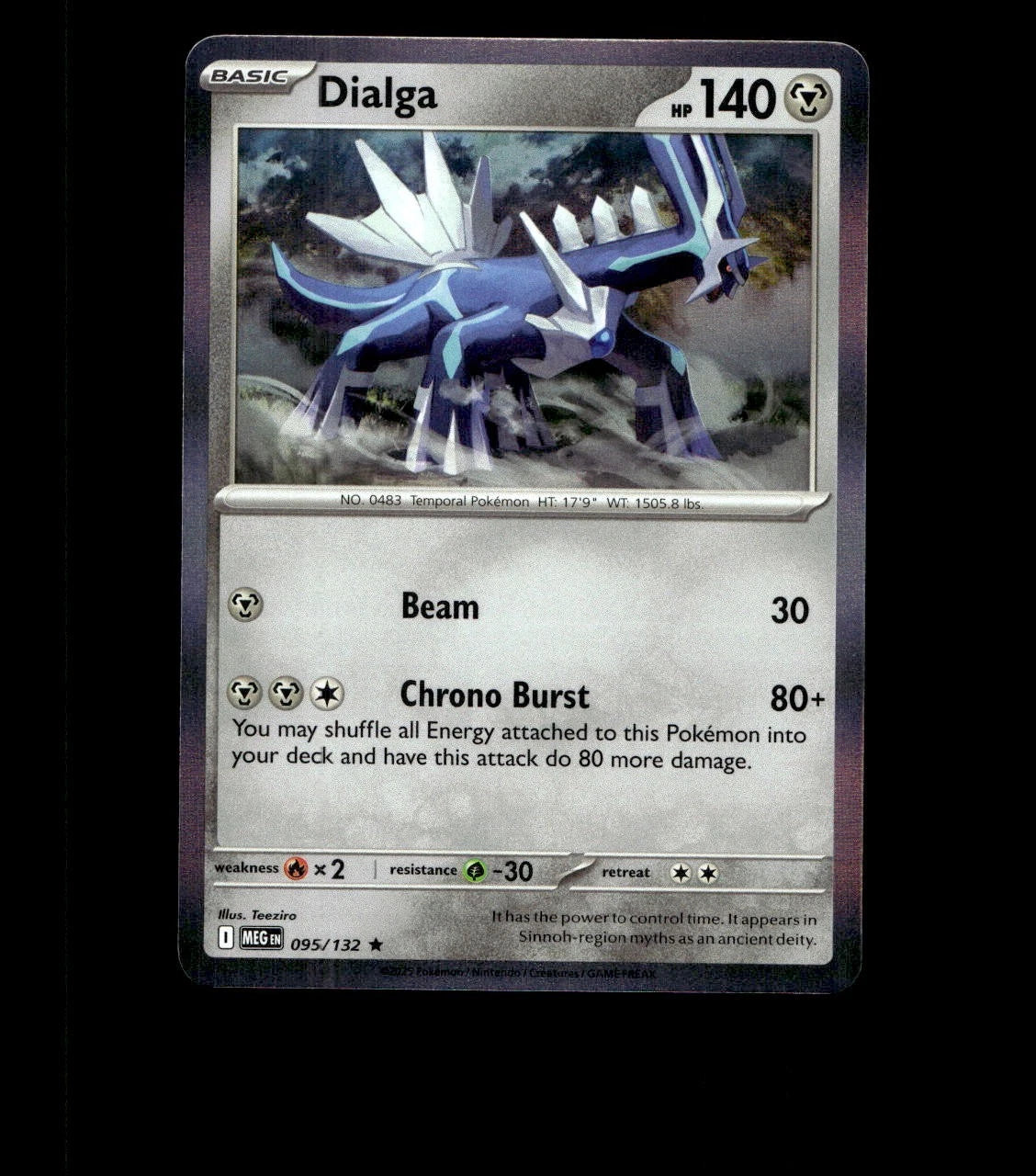Dialga – 095/132 – Mega Evolution – Holo – Near Mint - Pokemon Card TCG