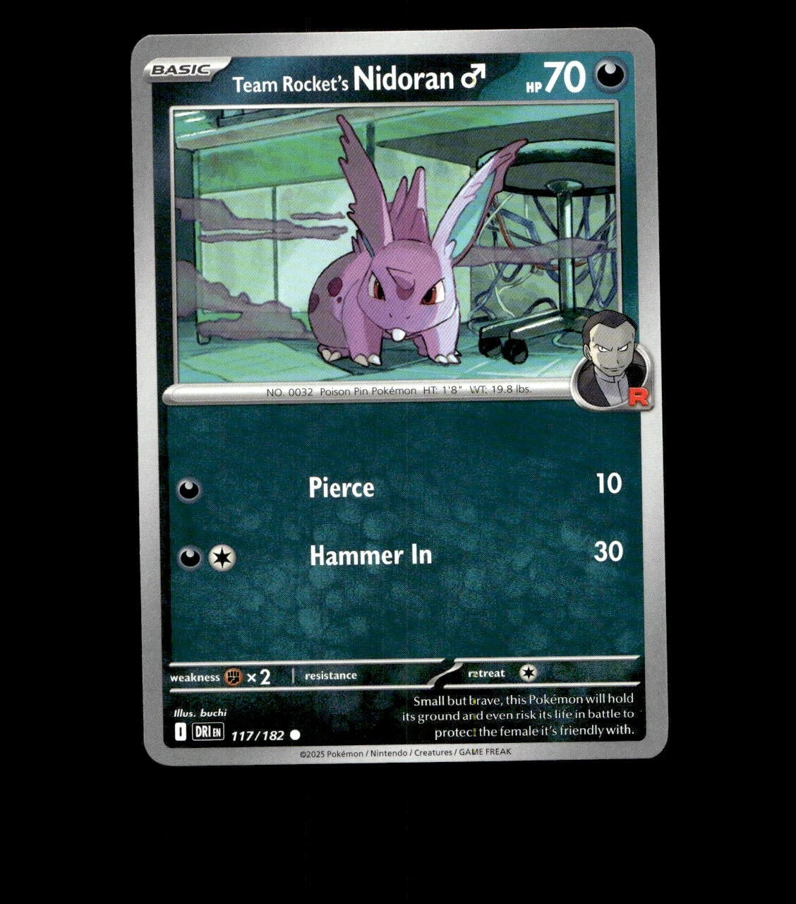 Team Rocket’s Nidoran♂ – 117/182 – Destined Rivals Non Holo Near Mint TCG