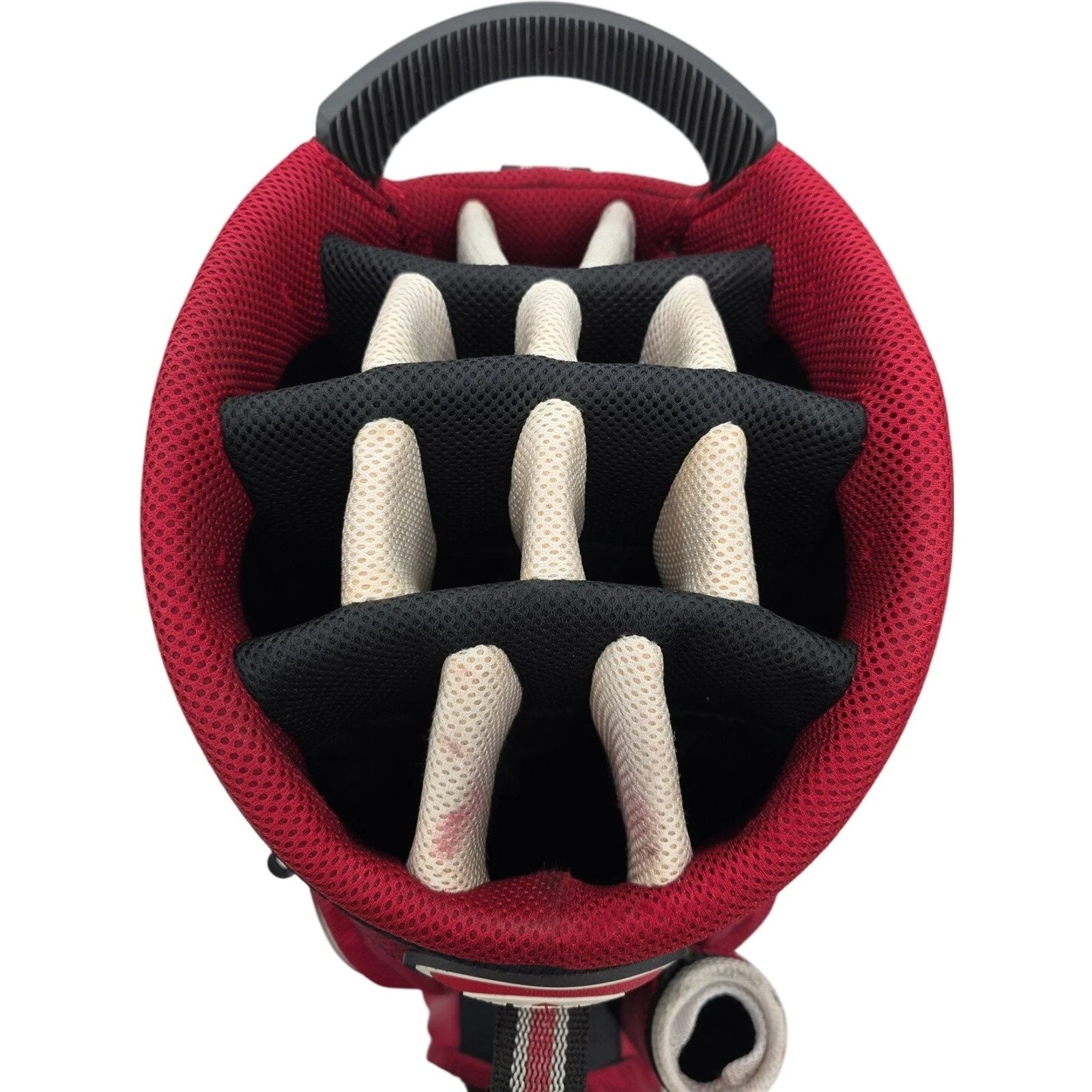 Sun Mountain 14 Divider Red Black Nylon Golf Club Bag With Carry Strap No Cover