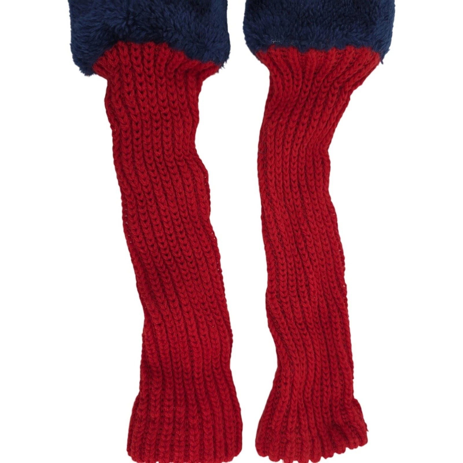 Navy Red Knit Golf Club Headcovers Set of 2 Driver 1 and 5 Fairway Wood Covers