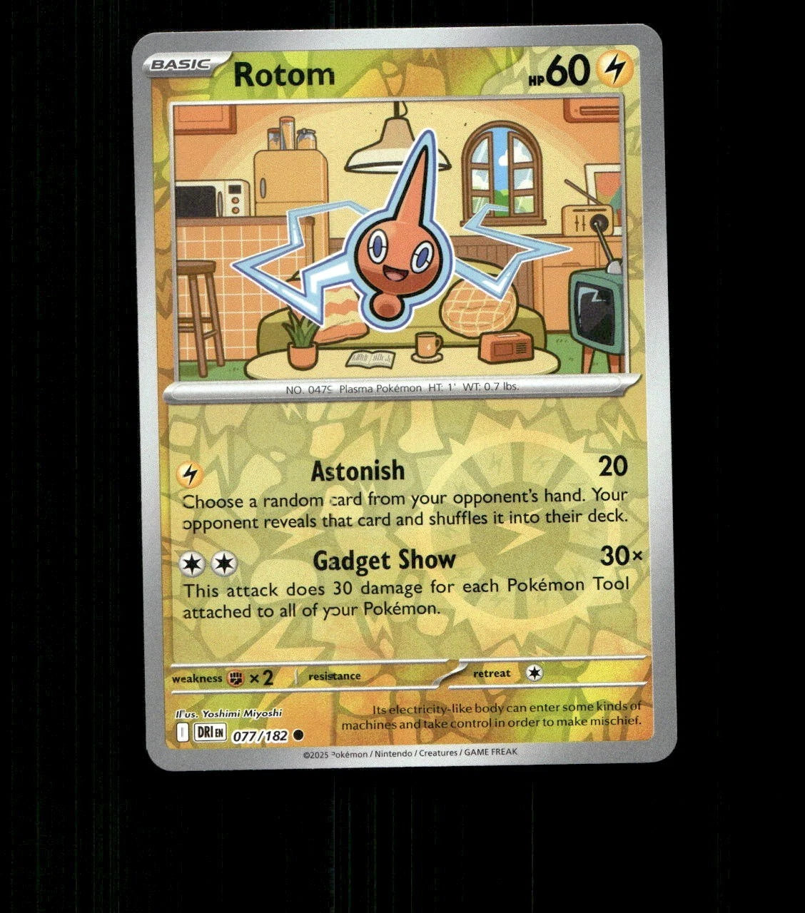Rotom – 077/182 – Destined Rivals – Reverse Holo Near Mint Pokemon Card TCG