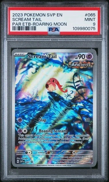 2023 POKEMON SVP EN-SV BLACK STAR PROMO #065 SCREAM TAIL PSA 9